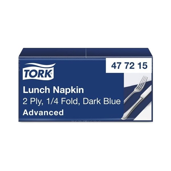 Servett TORK Lunch 2-lags mörkblå 200/fp