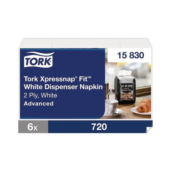Servett TORK Xpressnap N14 vit 720/fp