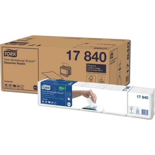 Servett TORK Uni N10 1-lags vit 1125/fp