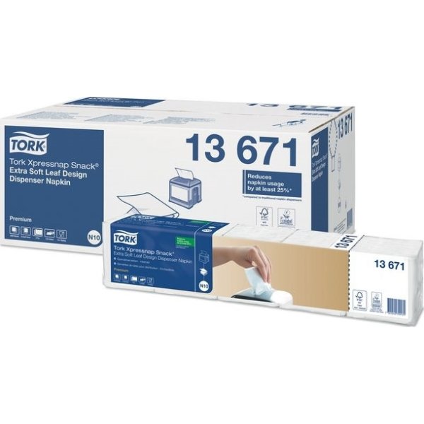 Servett TORK Pre N10 2-lags vit 500/fp