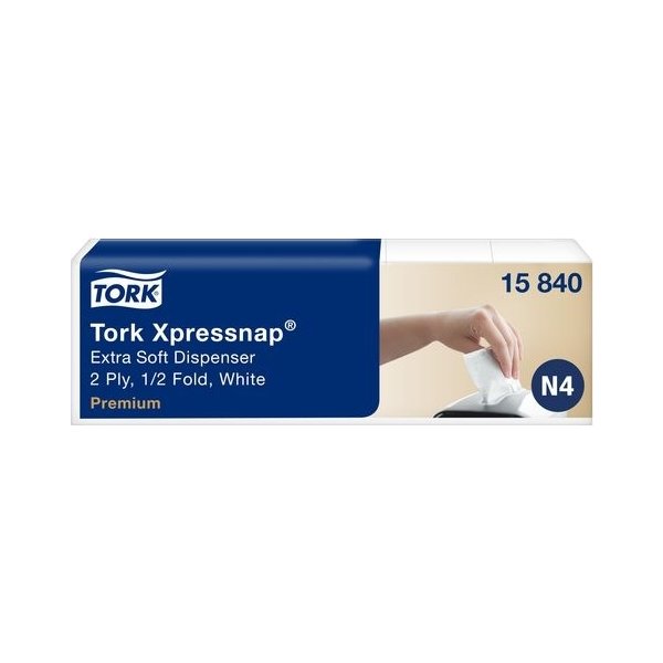 Servett TORK Pre N4 2-lags vit 500/fp