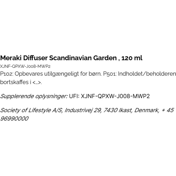 Meraki Doftspridare m. Pinnar Scandinavian 120 ml