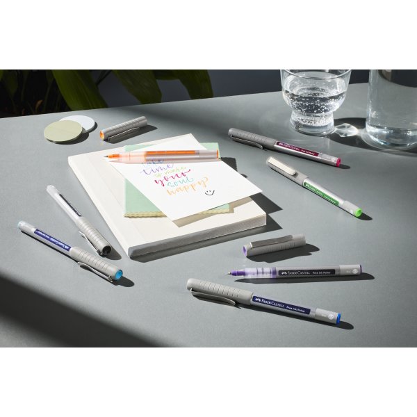 Faber-Castell Free Ink Rollerballpenna, EF, Röd