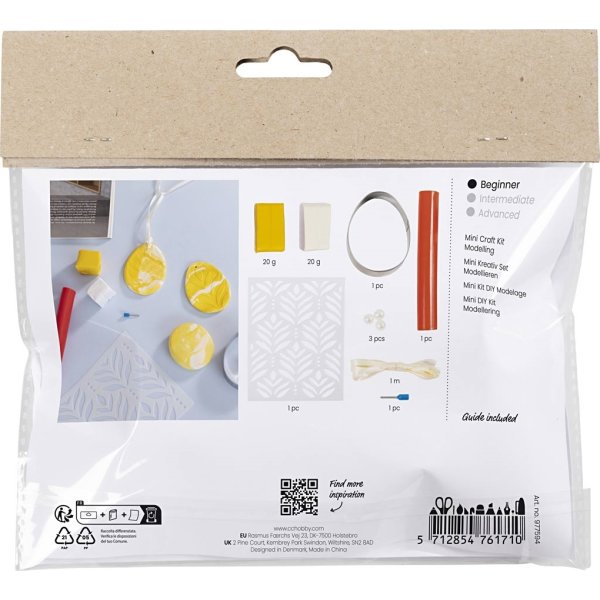 Mini DIY Kit Modellering | Ägg | Gul & pastell