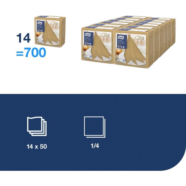 Servett TORK LinStyle beige39x39cm 50/fp