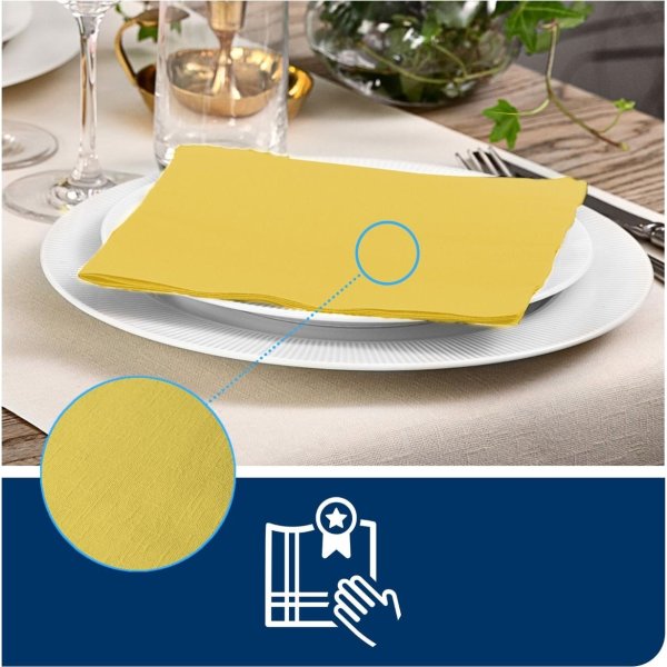 Servett TORK LinStyle gul 39x39cm 50/fp
