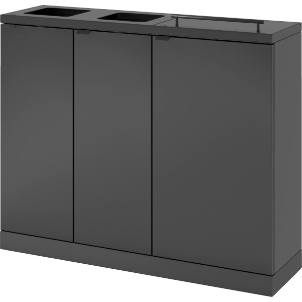 Bica 955 Avfallsstation 4 hinkar m. lock,Antracit