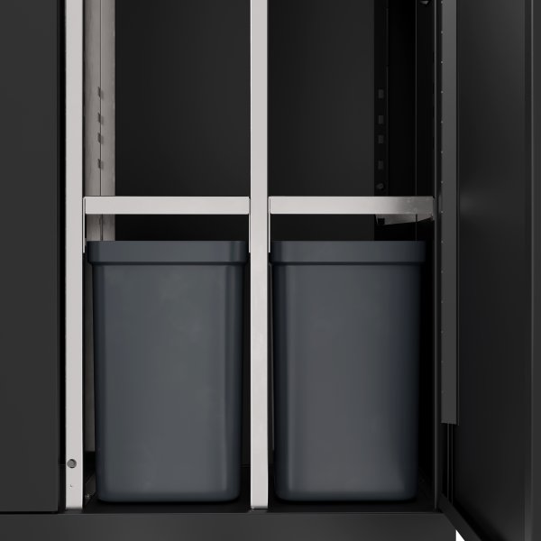 Bica 955 Avfallsstation 4 hinkar m. lock,Antracit