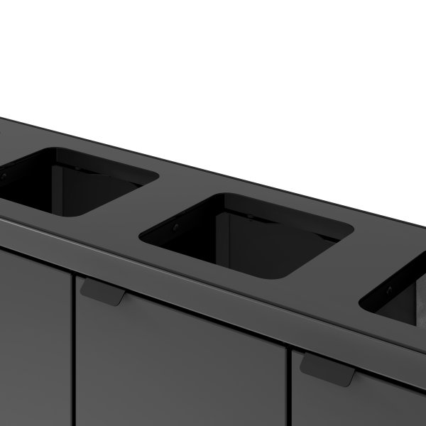 Bica 891 Avfallsstation, 4x60 L, Antracit