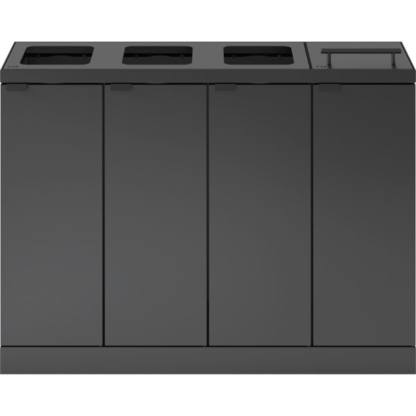 Bica 892 Avfallsstation 4x60L, Lock, Antracit