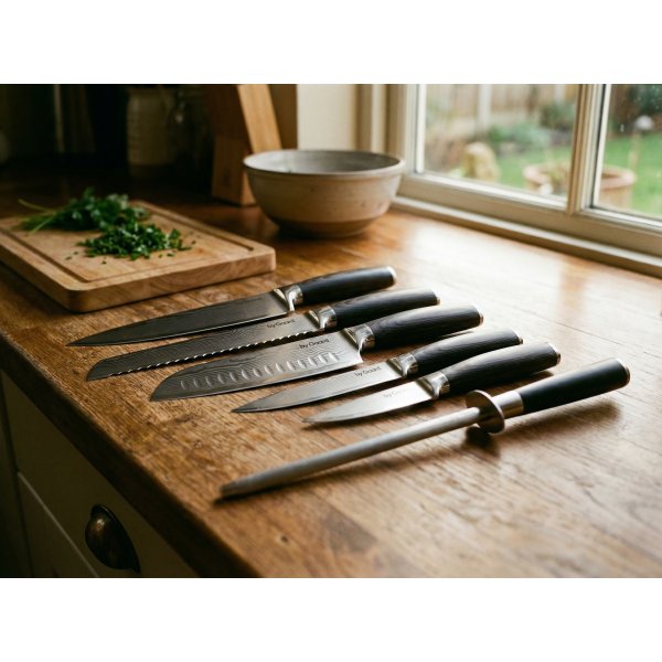 by Gaard Damascus knivset, 6 delar