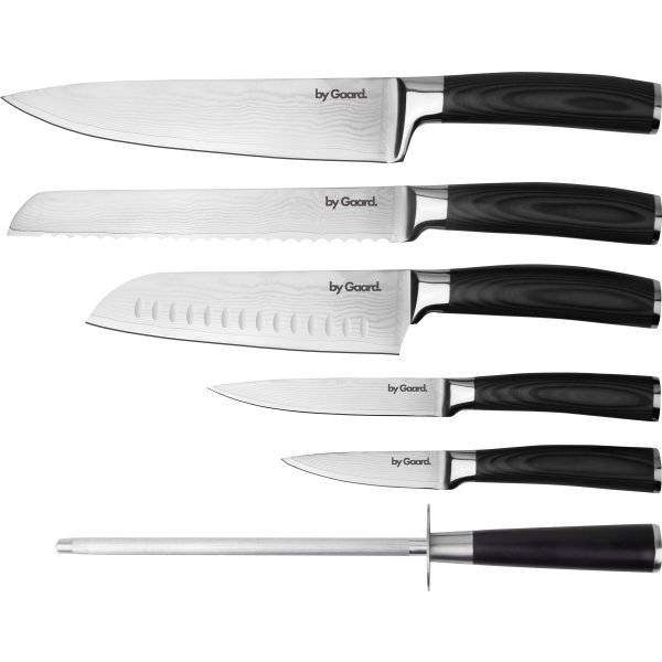 by Gaard Damascus knivset, 6 delar