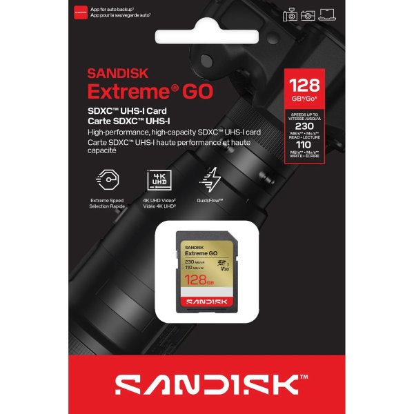 SANDISK Minneskort - SD Extreme GO 128GB