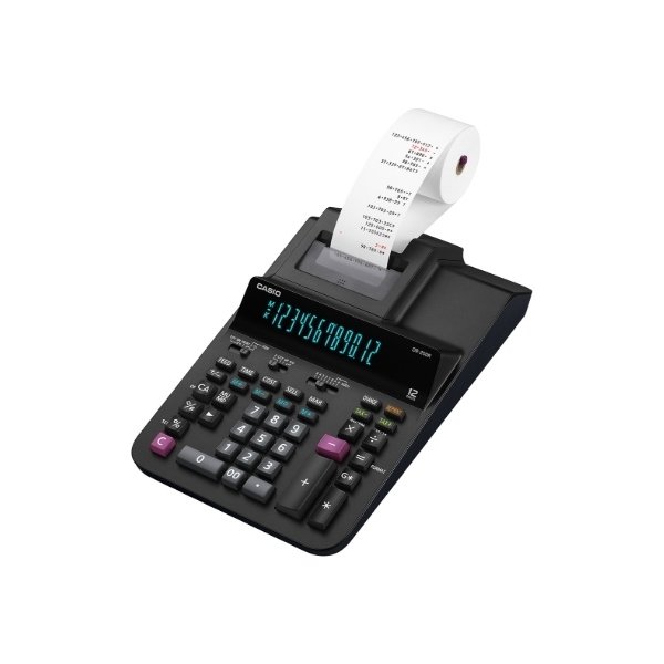 Casio DR 200R remsräknare, 2 färgad svart/röd