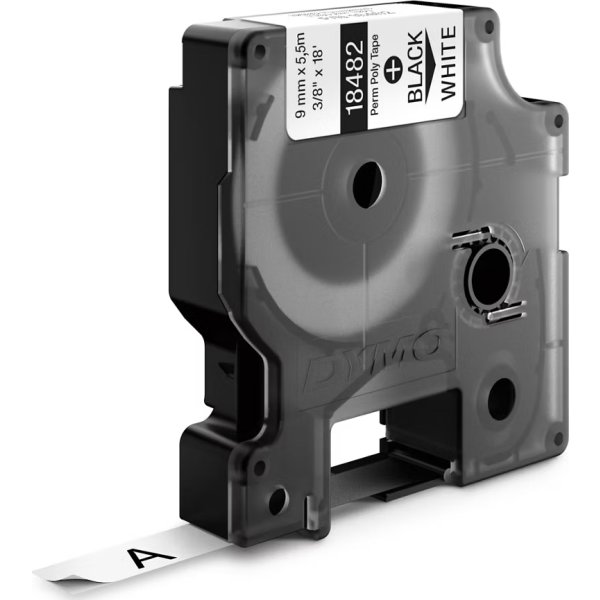 Dymo Rhino Permanent Polyester, 19 mm, svart på me