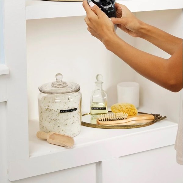 Dymo 3D präglingstape med lim, 9 mm, svart, 3 st