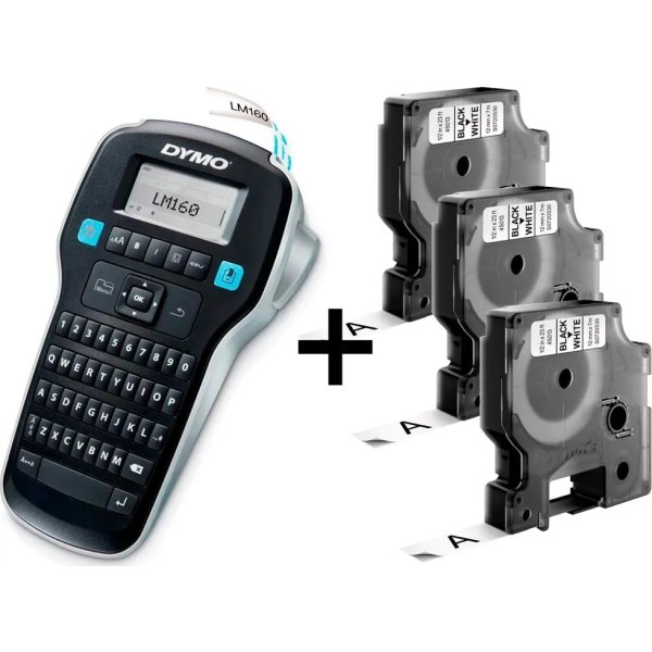 Dymo LabelManager 160 med tre rullar tejp