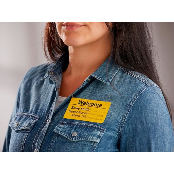 Dymo LW namnskylt 54x101 mm gul