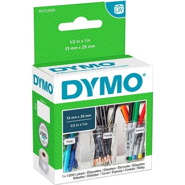 Dymo LW universaletikett, 13x25 mm