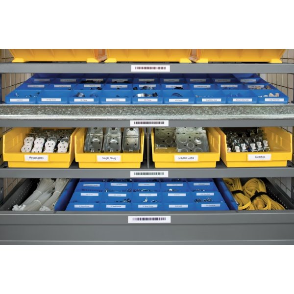 Dymo Rhino flexibel tape, 12 mm, svart på vit