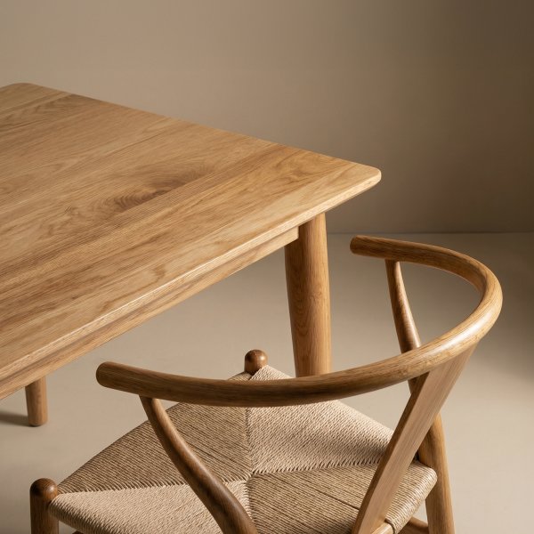 NordicLine Kantinbord, ek, 180x90 cm