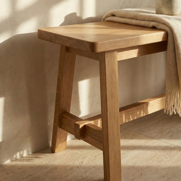 NordicLine Bänk, massiv ek, 110x29 cm