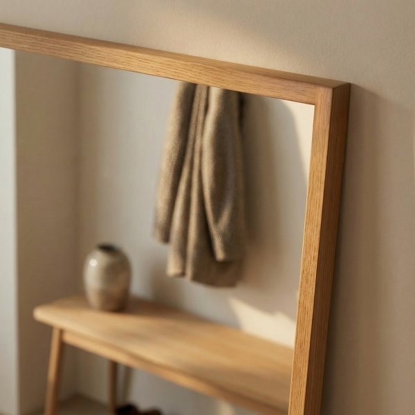 NordicLine Spegel, smal ram i ek, 50x120 cm