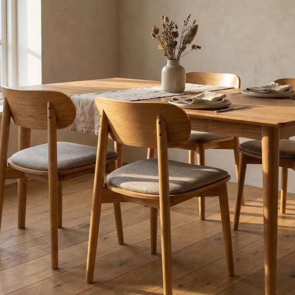 NordicLine matsalsset m/4 stolar m/dynor, ek