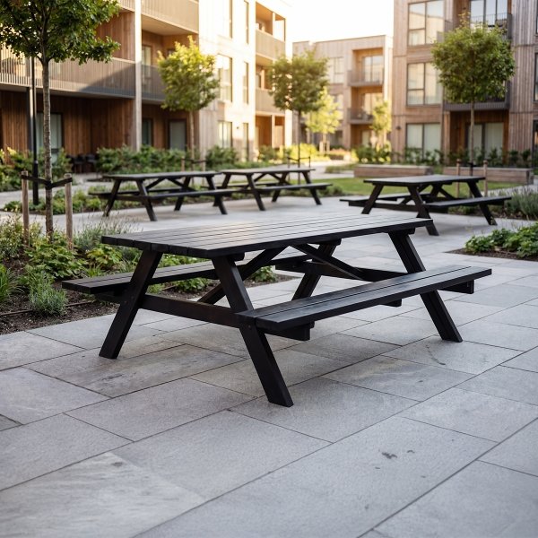 Plus SIMPLE, bord- och bänkset, svart