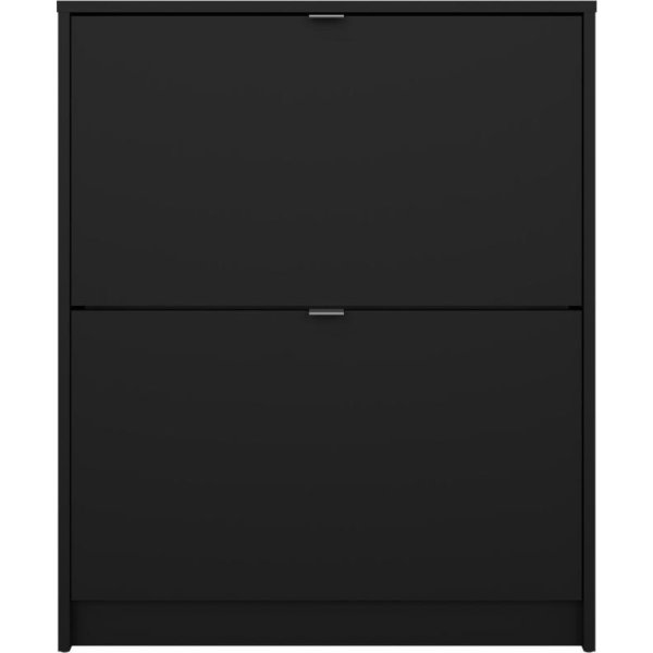 Skoskåp BudgetLine 2 fällbara luckor 2 fack Svart
