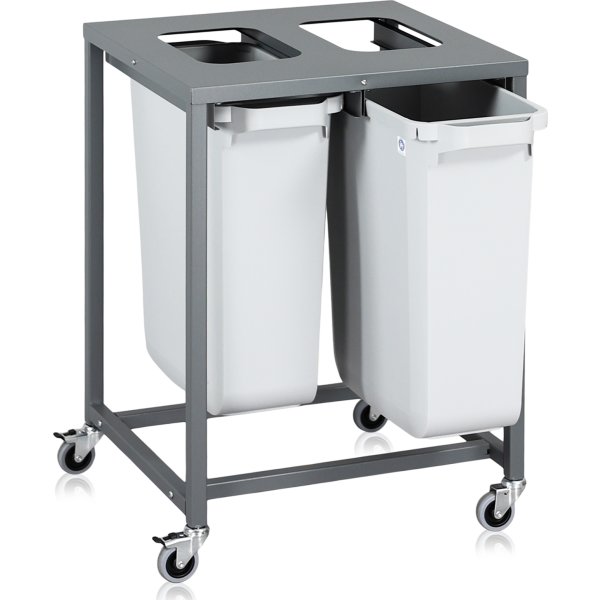 Sorteringsvagn Light, 2 behållare, 120 L.
