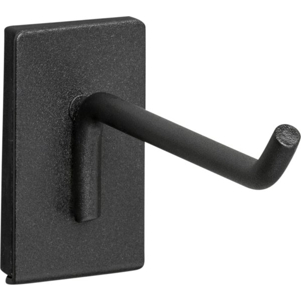 Verktygskrok lång, magnetisk, svart, 2 st.