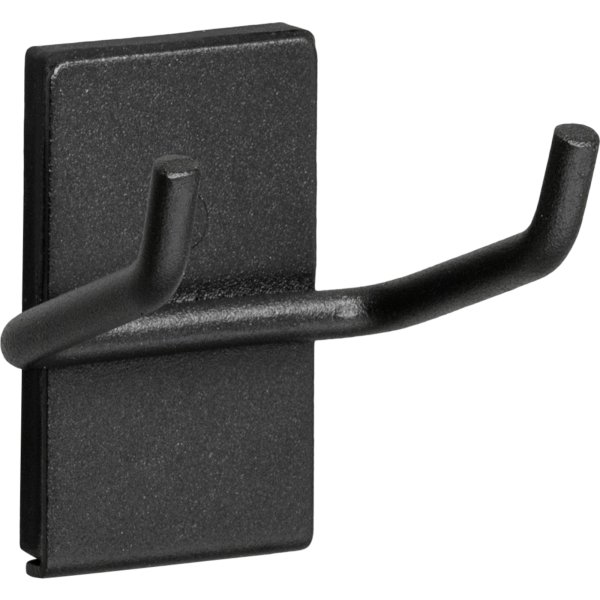 Verktygskrok vinkel, magnetisk, svart, 2 st.