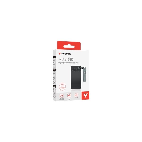 Verbatim USB nyckelring 3.2 Gen 2 512GB, Svart