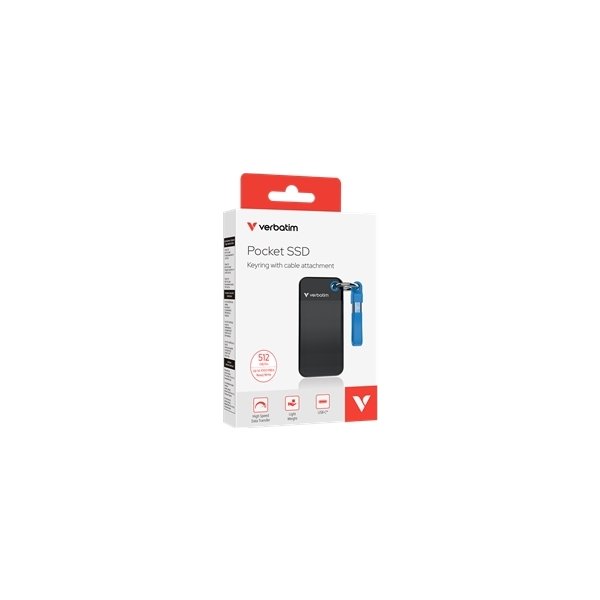 Verbatim USB nyckelring 3.2 Gen 2 512GB, svart