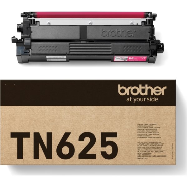 Brother TN625M lasertoner, magenta, 1.800 sidor