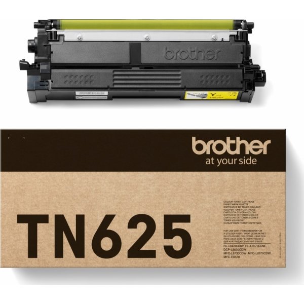 Brother TN625Y lasertoner, gul, 1.800 sidor