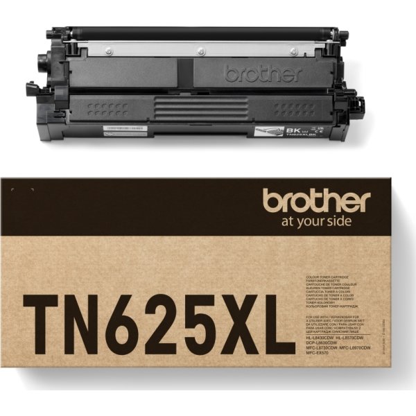 Brother TN625XLBK lasertoner, svart, 5.500 sidor