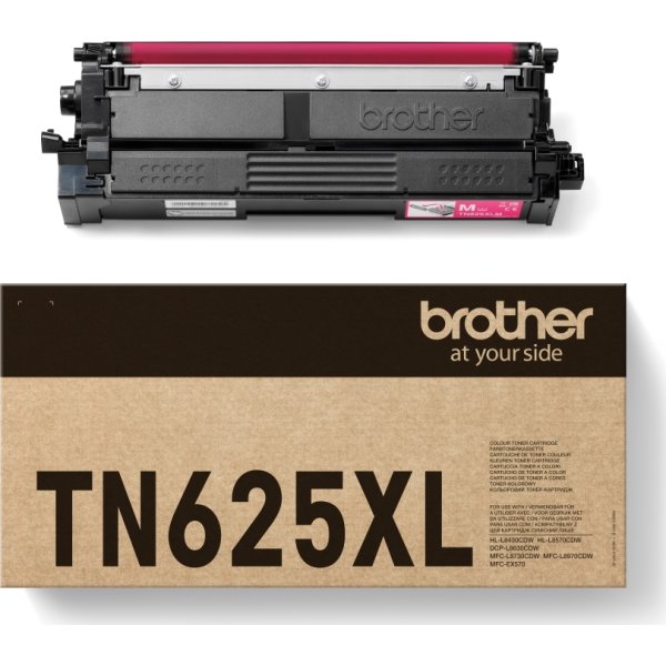 Brother TN625XLM lasertoner, magenta, 4.500 sidor