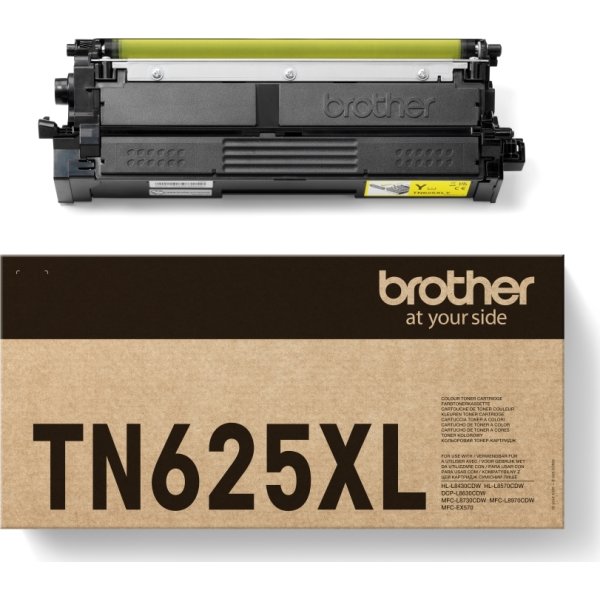 Brother TN625XLY lasertoner, gul, 4 500 sidor
