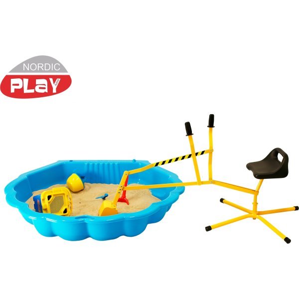 NORDIC PLAY Grävmaskin, gul