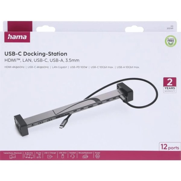 Hama Dockningsstation USB-C 12 Portar