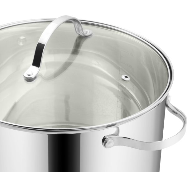 Gryta m/lock, rostfritt stål, 10L.