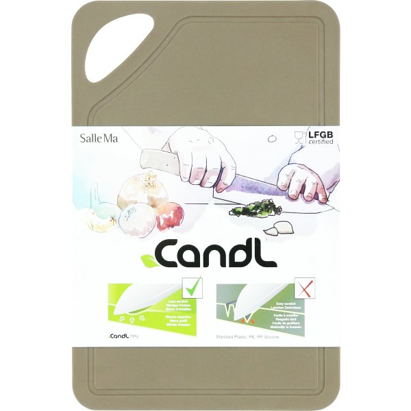 Candl TPU Skärbräda, 26x17 cm, varmgrå