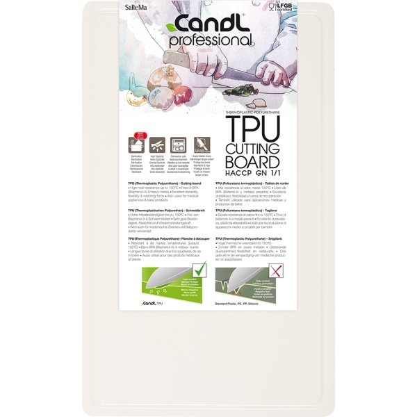 Candl TPU Skärbräda, Proff, 53x32,5 cm, vit
