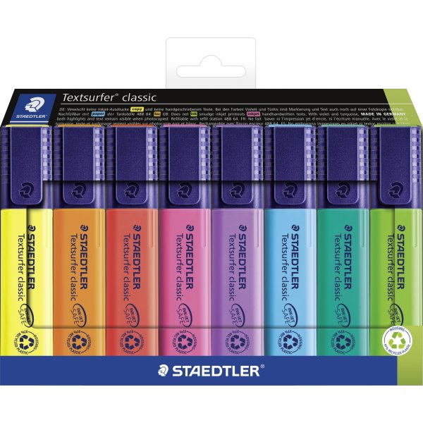 Staedtler Överstrykningspenna | 8 färger