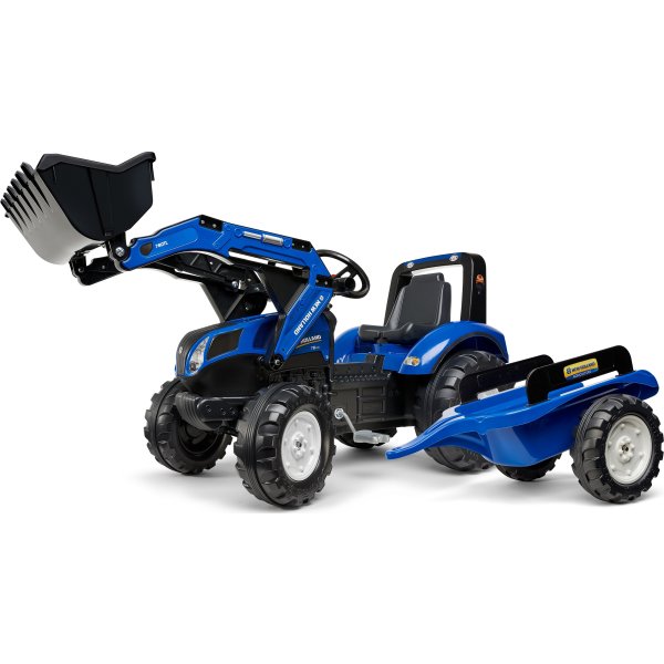 FALK New Holland frontlastare med vagn, blå