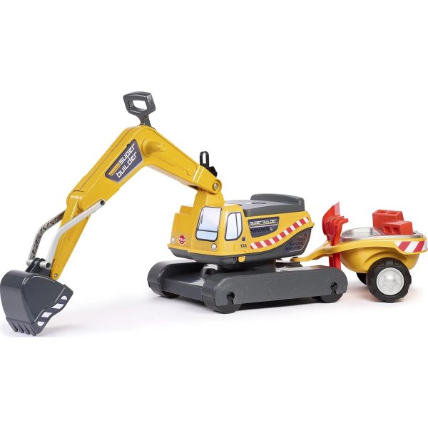 FALK Super Builder grävmaskin med vagn, gul