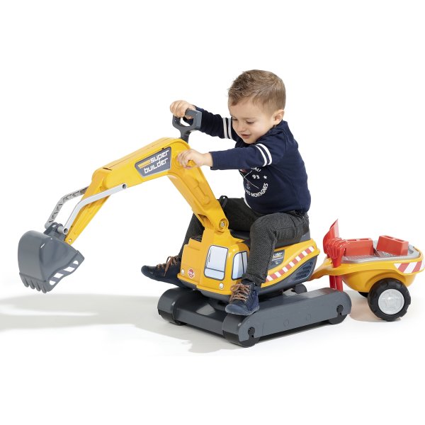 FALK Super Builder grävmaskin med vagn, gul