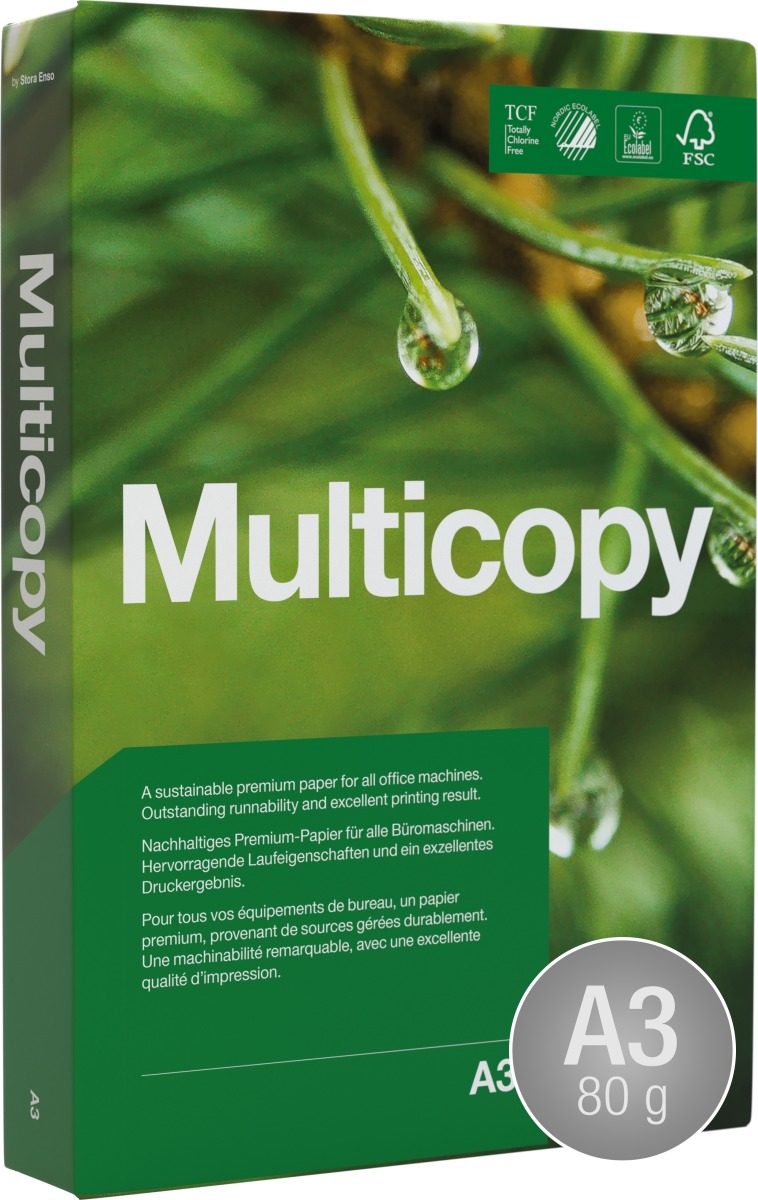 MultiCopy kopieringspapper A3 | 80 g | 500 ark